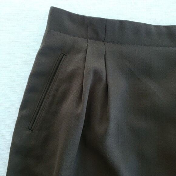 Vintage Charter Club Jane Justin Wool Skirt Womens 12 Brown Classic Preppy Retro - Picture 6 of 12
